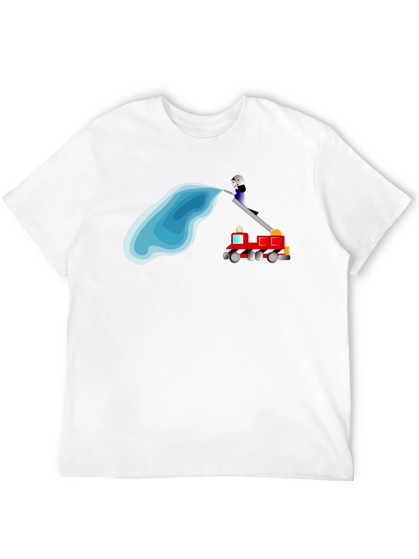 Camiseta Negra con Diseño de Bomberos