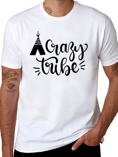 Camiseta Negra Crazy Tribe para Hombre