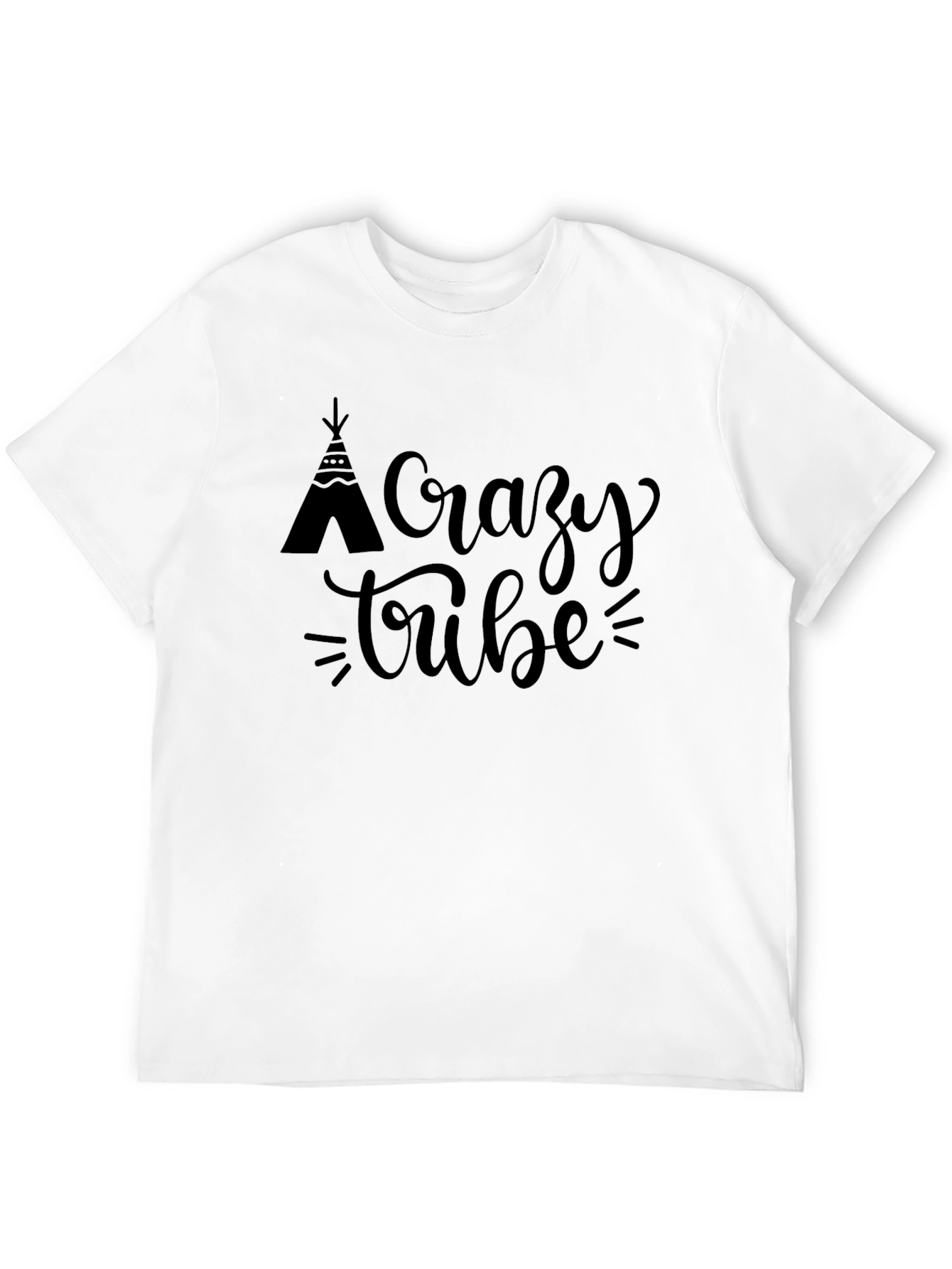 Camiseta Negra Crazy Tribe para Hombre