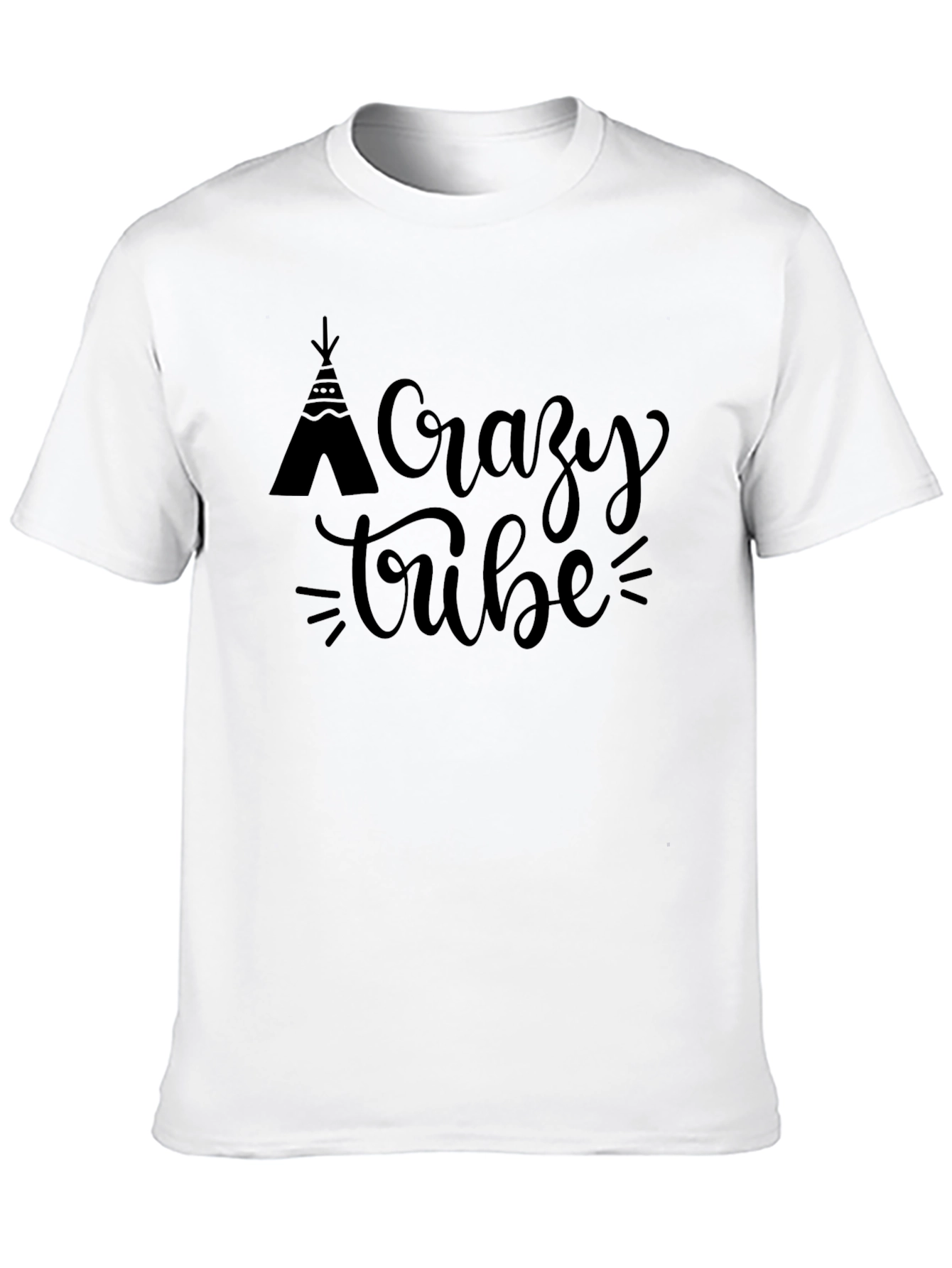 Camiseta Negra Crazy Tribe para Hombre
