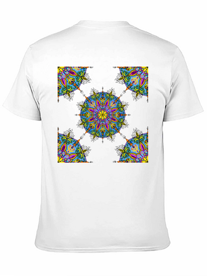 Camiseta Negra Mandala Abstracta