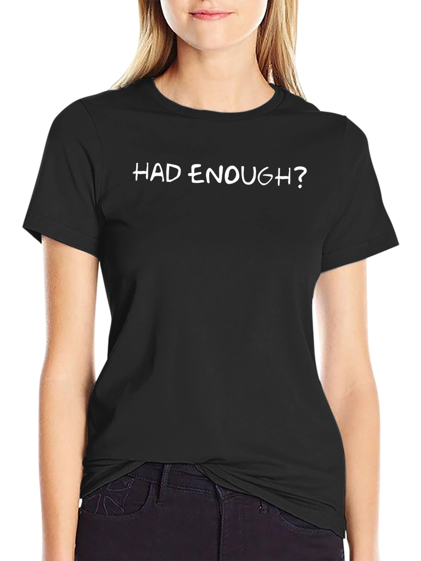 Camiseta Negra ¿Ya Basta? Casual