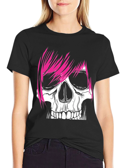 Camiseta Negra con Calavera Punk