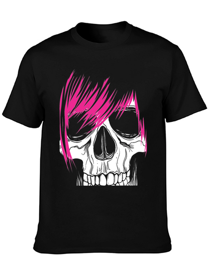 Camiseta Negra con Calavera Punk