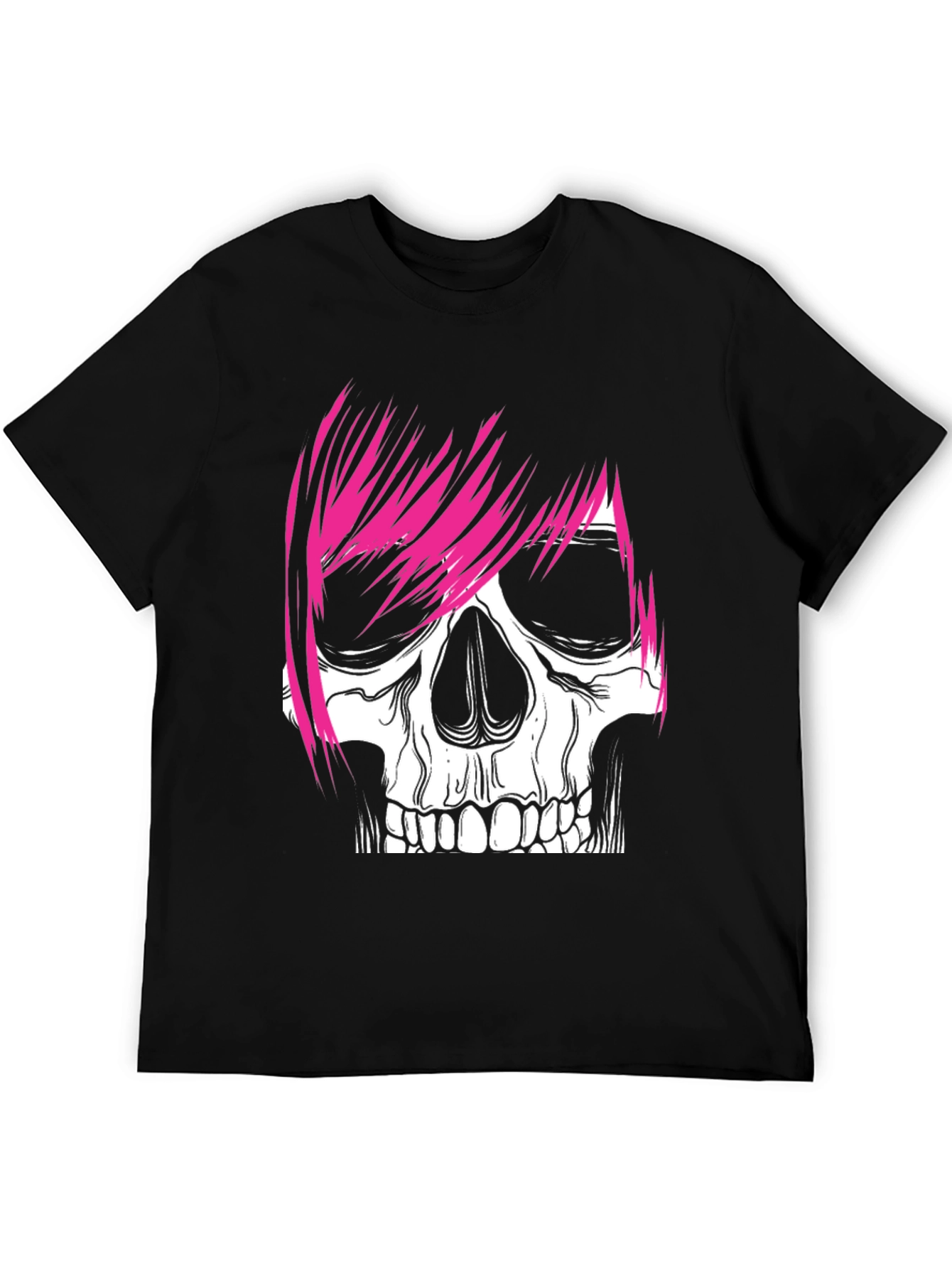 Camiseta Negra con Calavera Punk