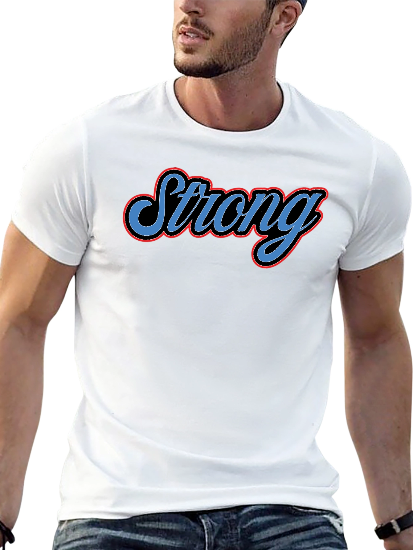 Camiseta Negra Strong para Hombre