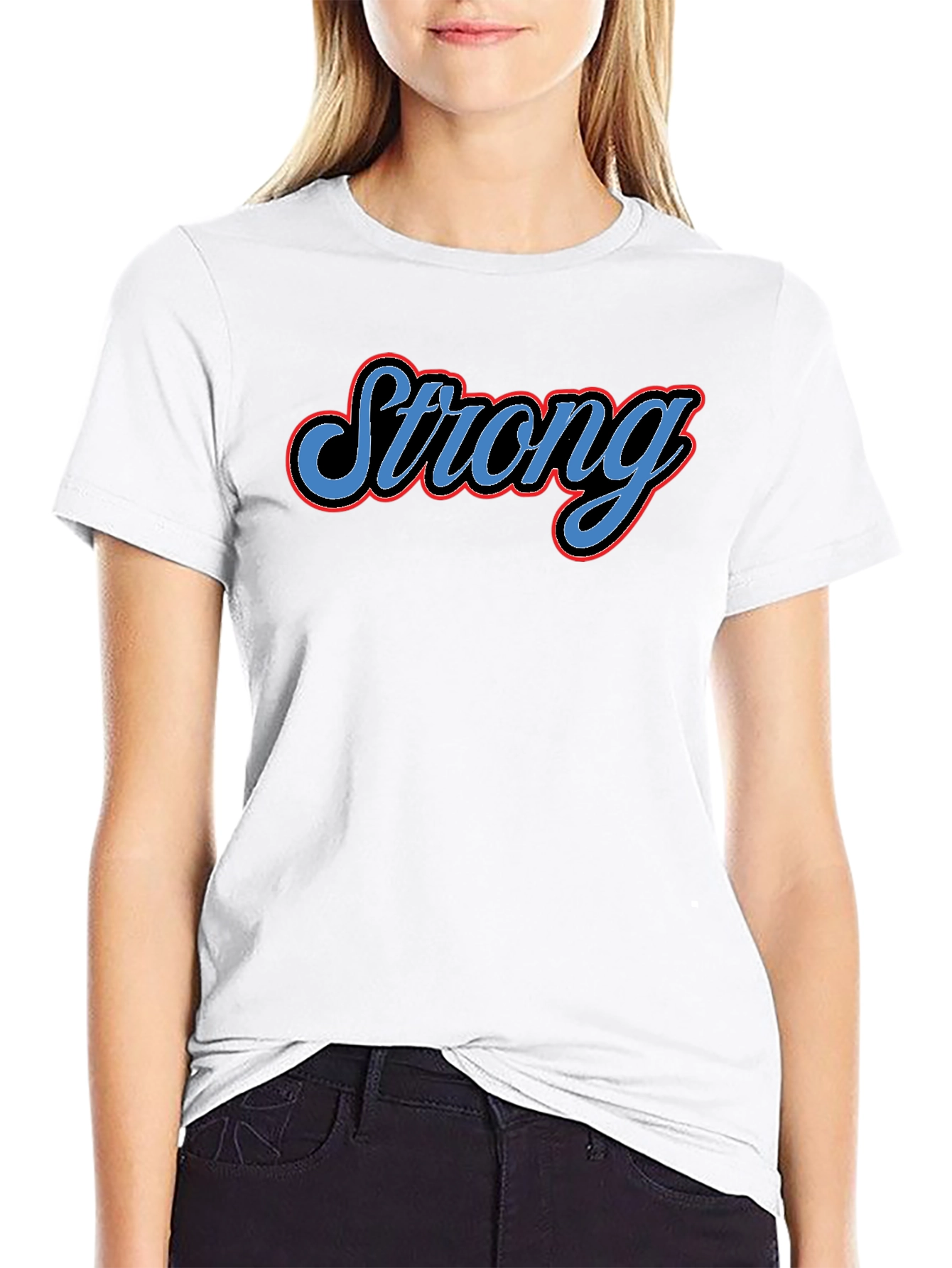 Camiseta Negra Strong para Hombre