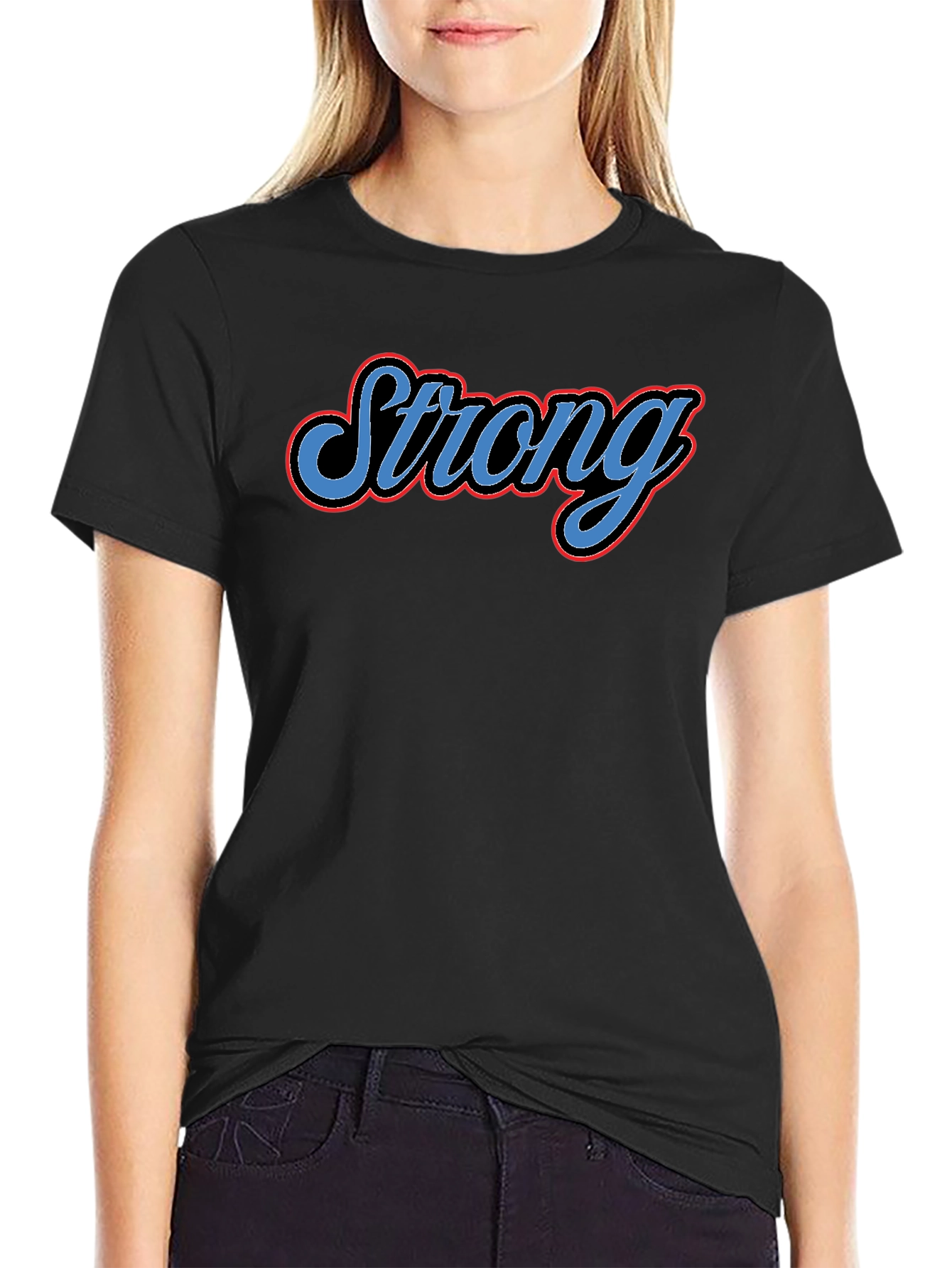 Camiseta Negra Strong para Hombre
