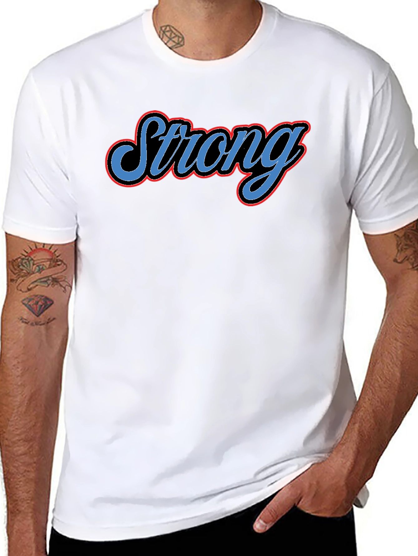 Camiseta Negra Strong para Hombre