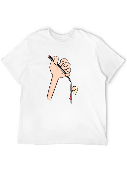 Camiseta Negra Estampada: Humor Gráfico