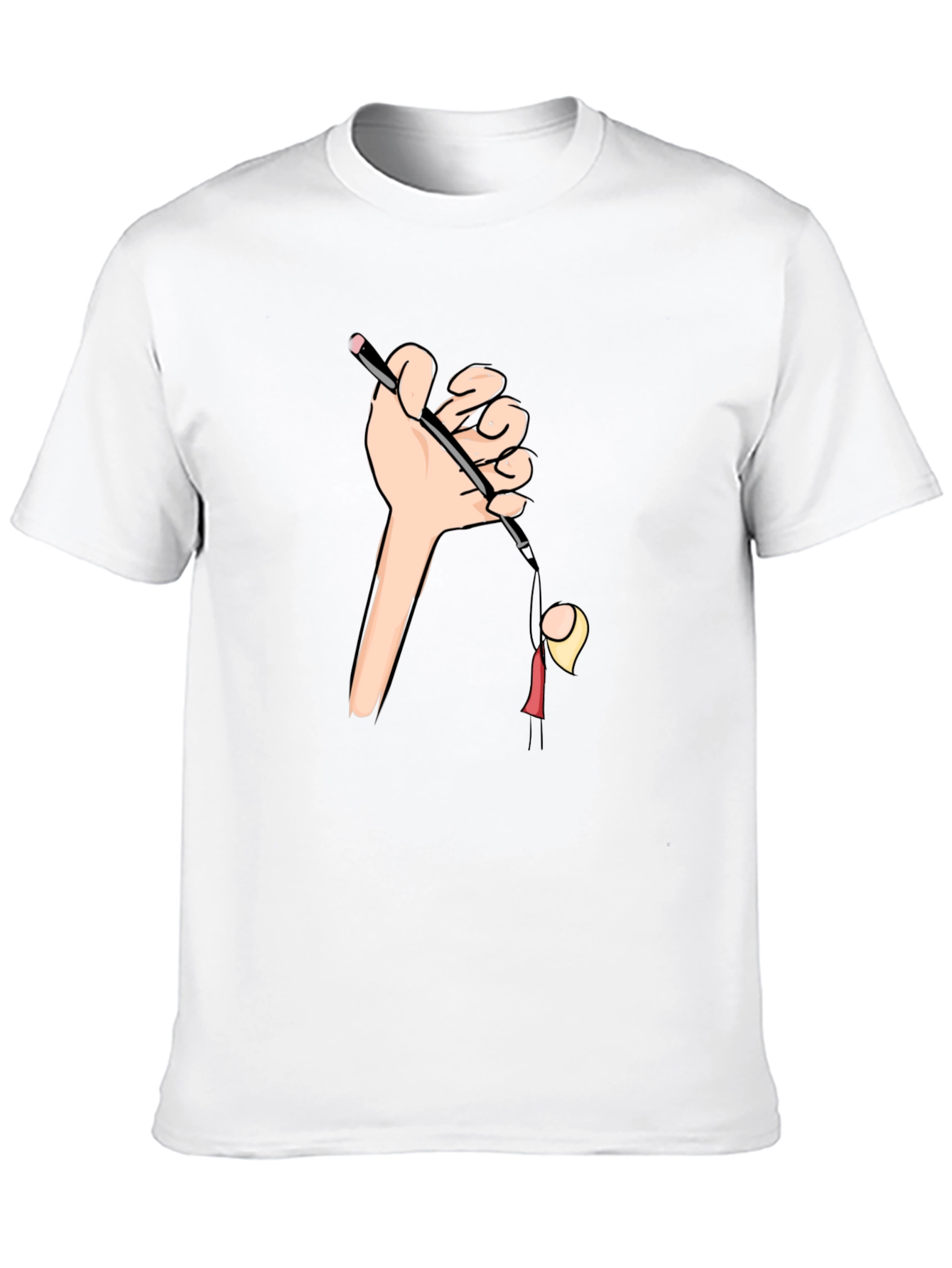 Camiseta Negra Estampada: Humor Gráfico