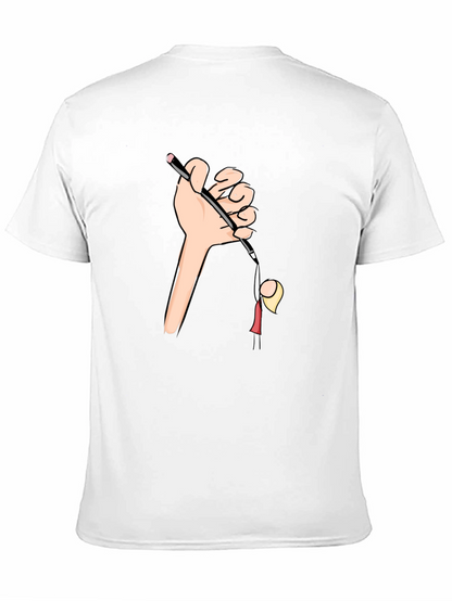 Camiseta Negra Estampada: Humor Gráfico