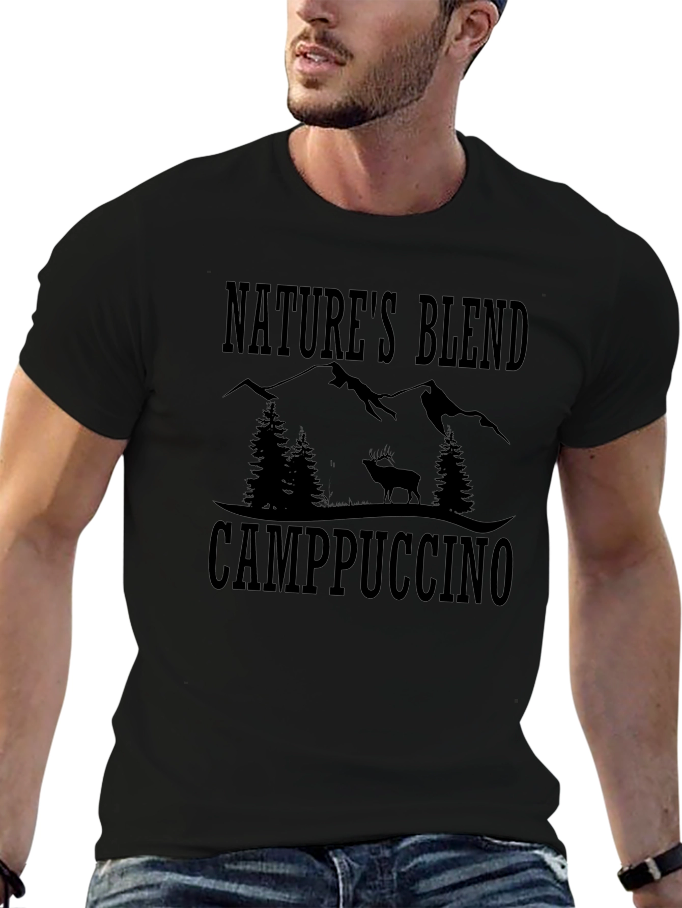 Camiseta Negra Natures Blend Camppuccino