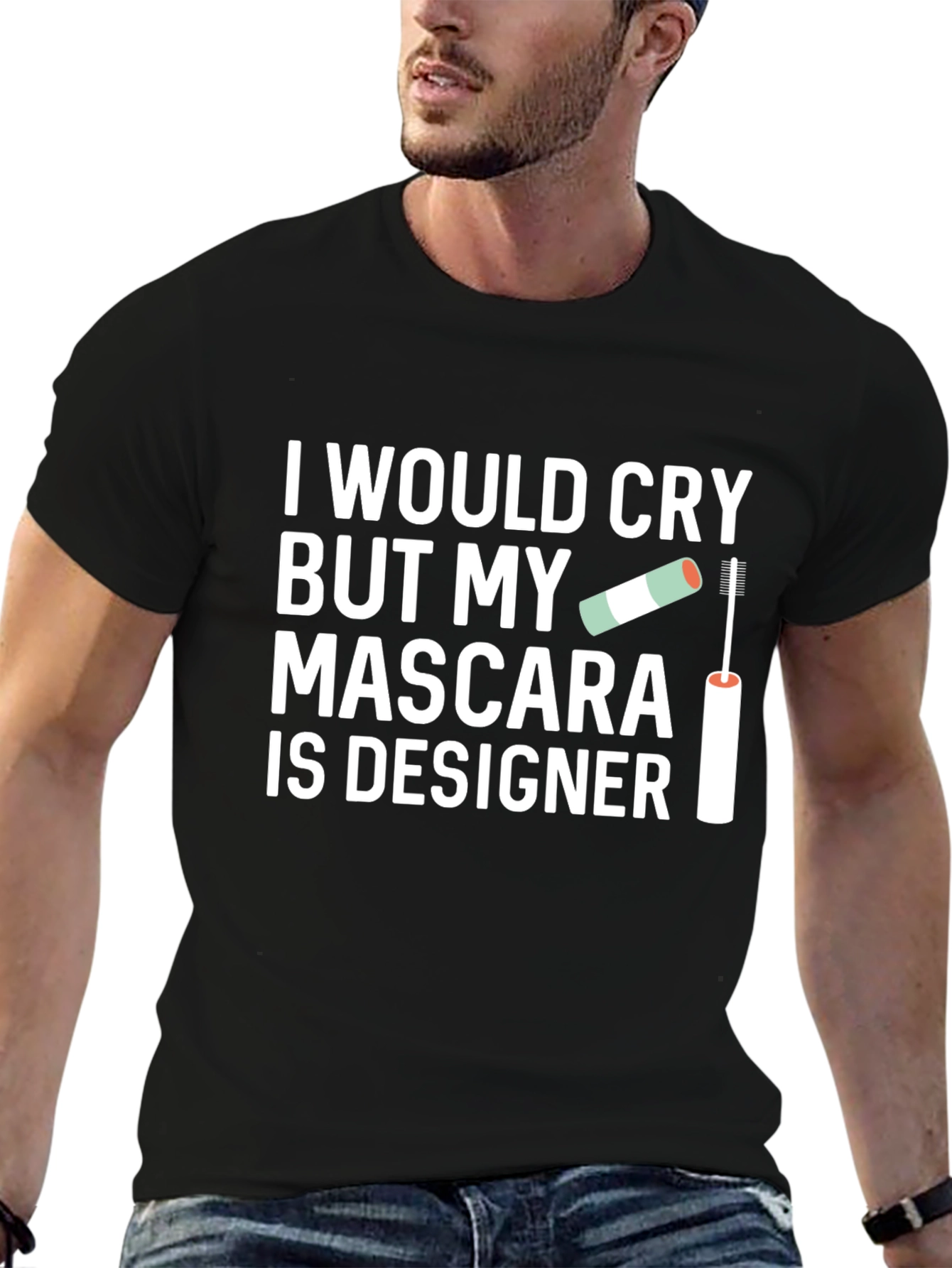 Camiseta Negra: My Mascara Is Designer Diseño Único