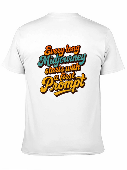 Camiseta Negra Estampada: Aventura Midjourney