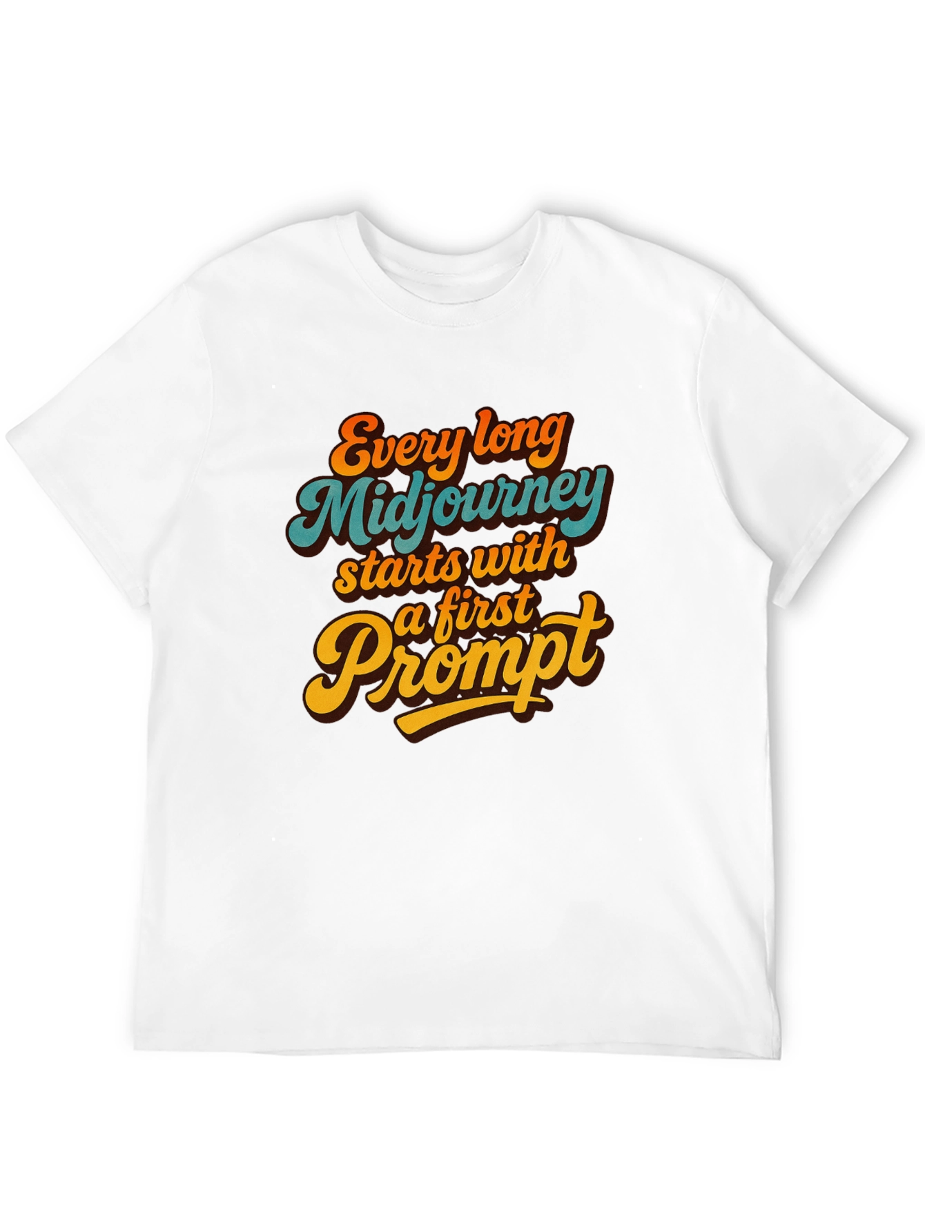Camiseta Negra Estampada: Aventura Midjourney