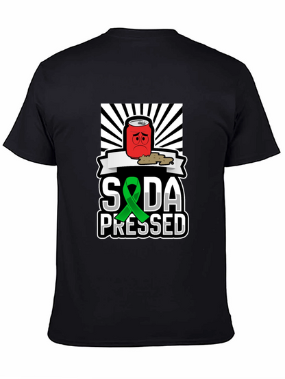 Camiseta Negra Soda Pressed con Diseño Único