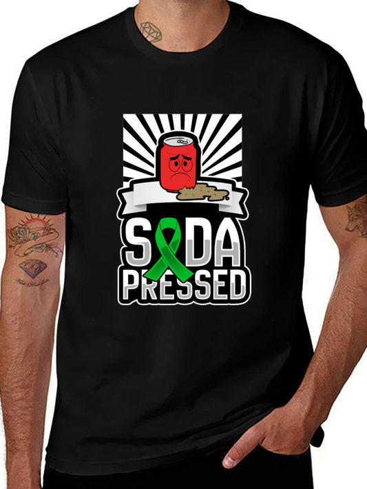 Camiseta Negra Soda Pressed con Diseño Único