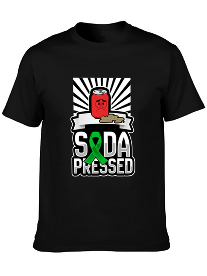 Camiseta Negra Soda Pressed con Diseño Único