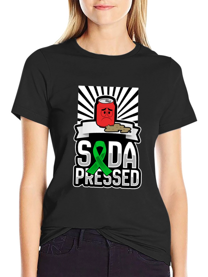 Camiseta Negra Soda Pressed con Diseño Único
