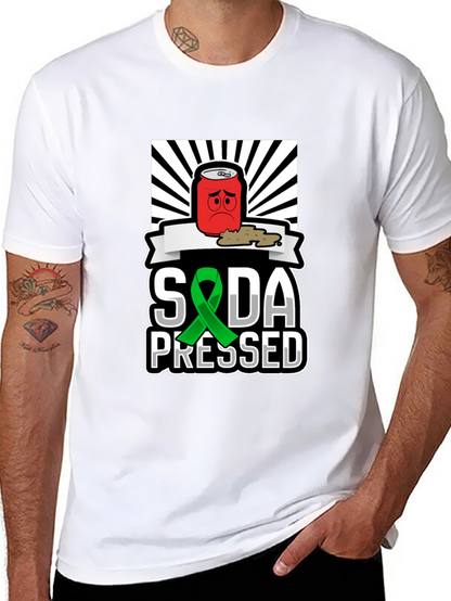 Camiseta Negra Soda Pressed con Diseño Único