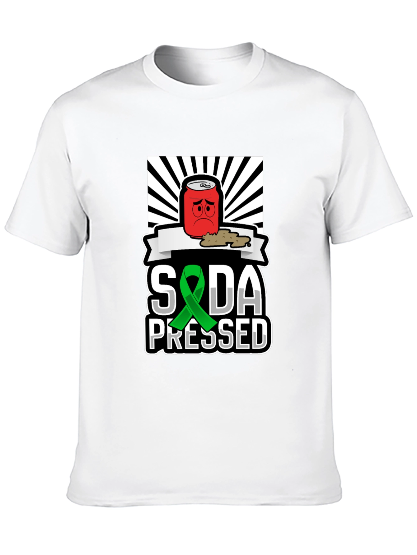 Camiseta Negra Soda Pressed con Diseño Único