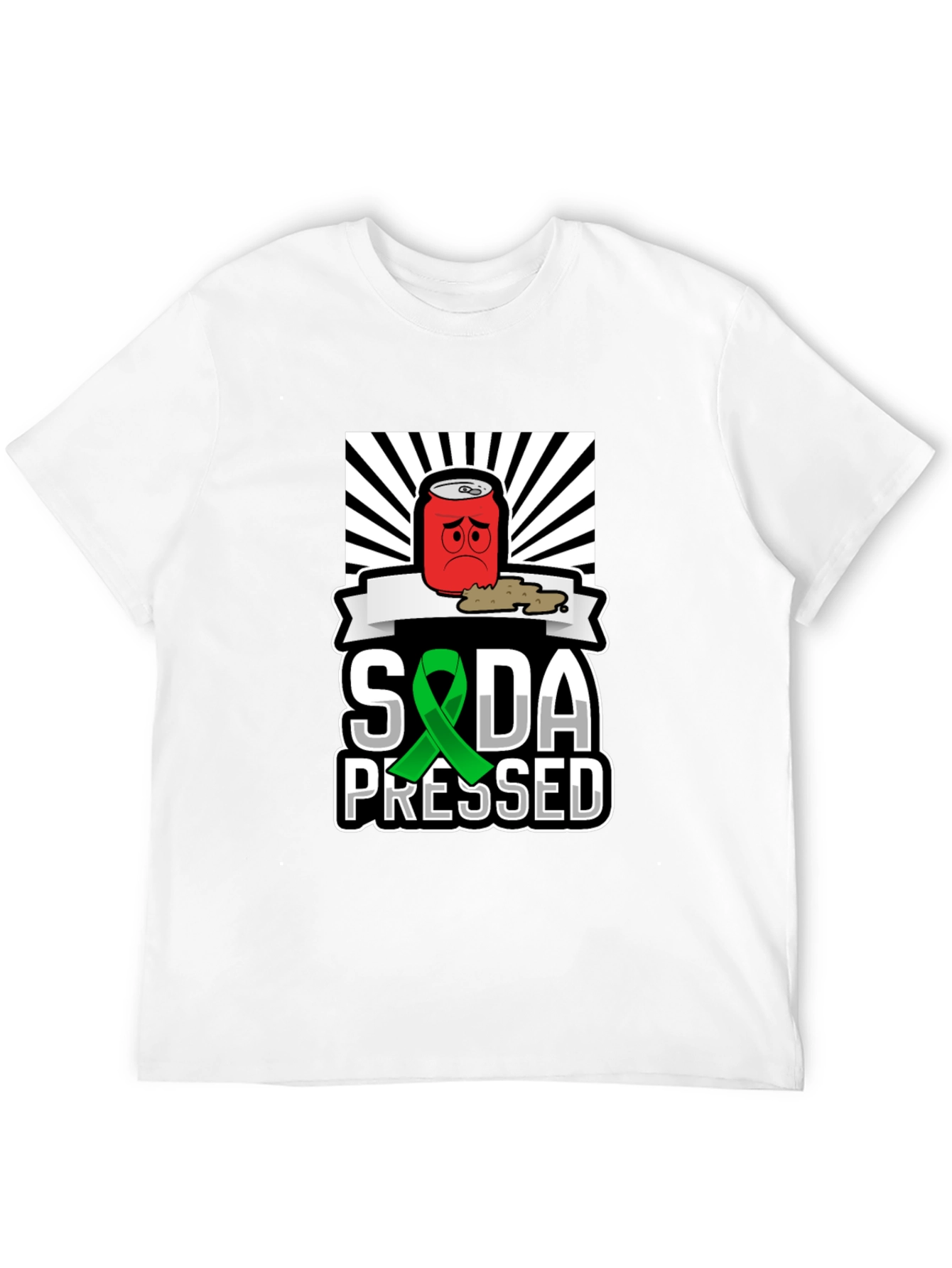 Camiseta Negra Soda Pressed con Diseño Único