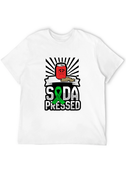 Camiseta Negra Soda Pressed con Diseño Único