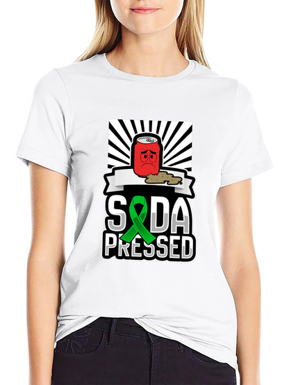 Camiseta Negra Soda Pressed con Diseño Único