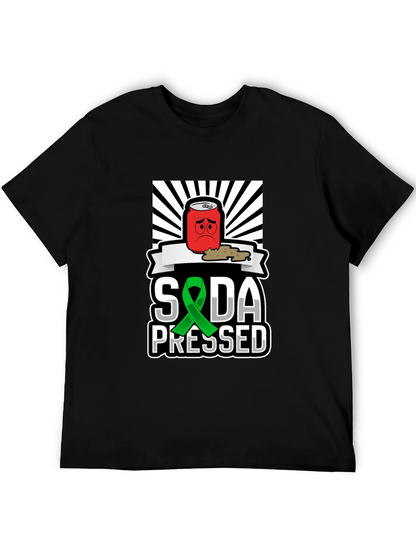 Camiseta Negra Soda Pressed con Diseño Único