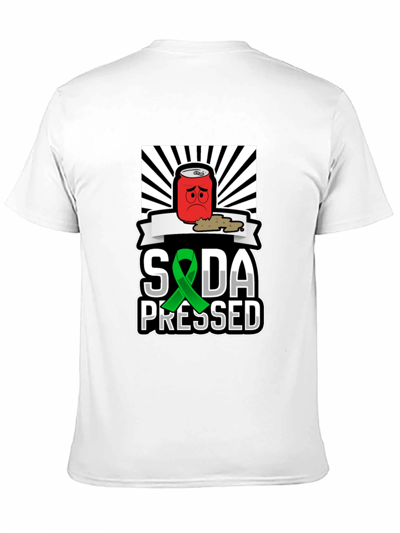 Camiseta Negra Soda Pressed con Diseño Único