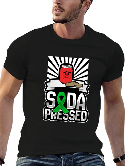Camiseta Negra Soda Pressed con Diseño Único