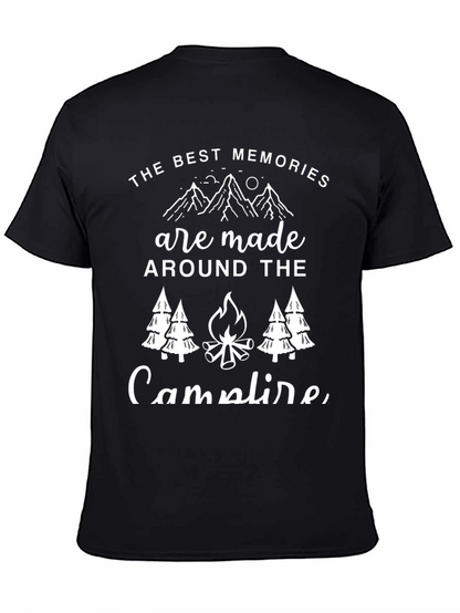 Camiseta Negra Los Mejores Recuerdos en la Fogata