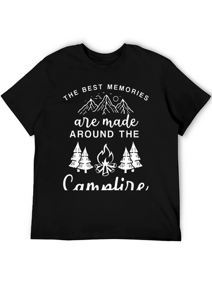 Camiseta Negra Los Mejores Recuerdos en la Fogata