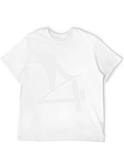 Camiseta Negra con Diseño Gráfico Moderno en Blanco