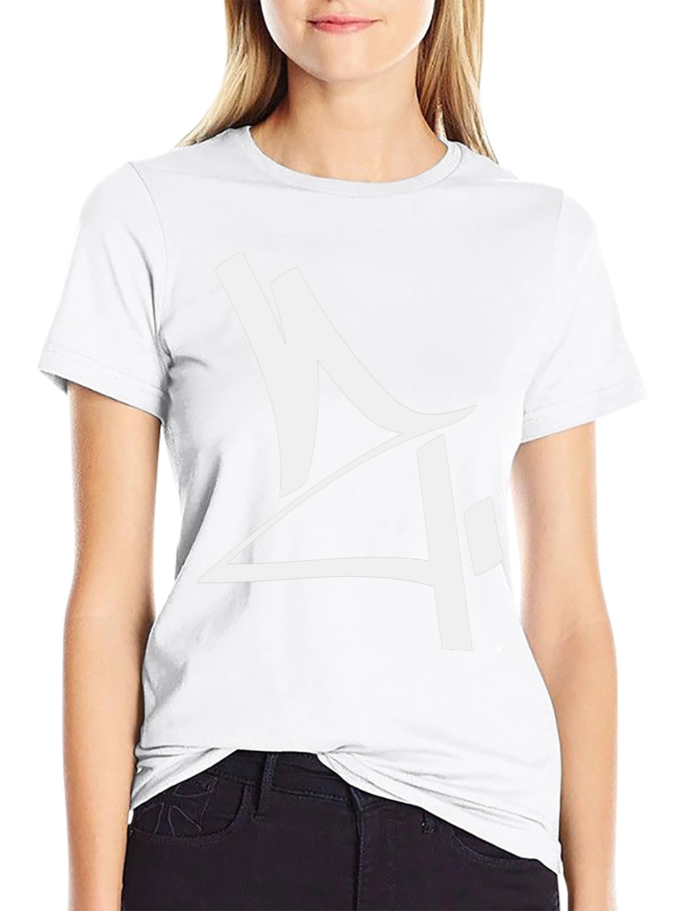 Camiseta Negra con Diseño Gráfico Moderno en Blanco
