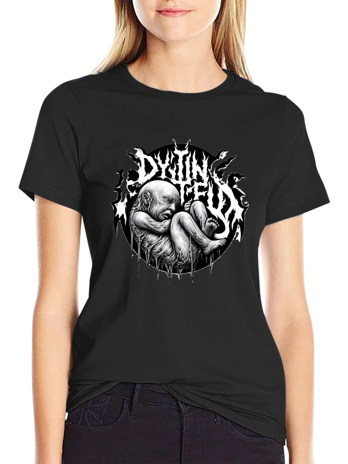 Camiseta Negra DYTIN FEUX - Diseño Único