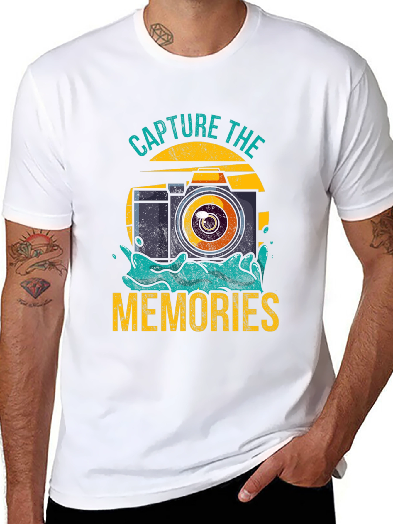 Camiseta Negra Captura los Recuerdos