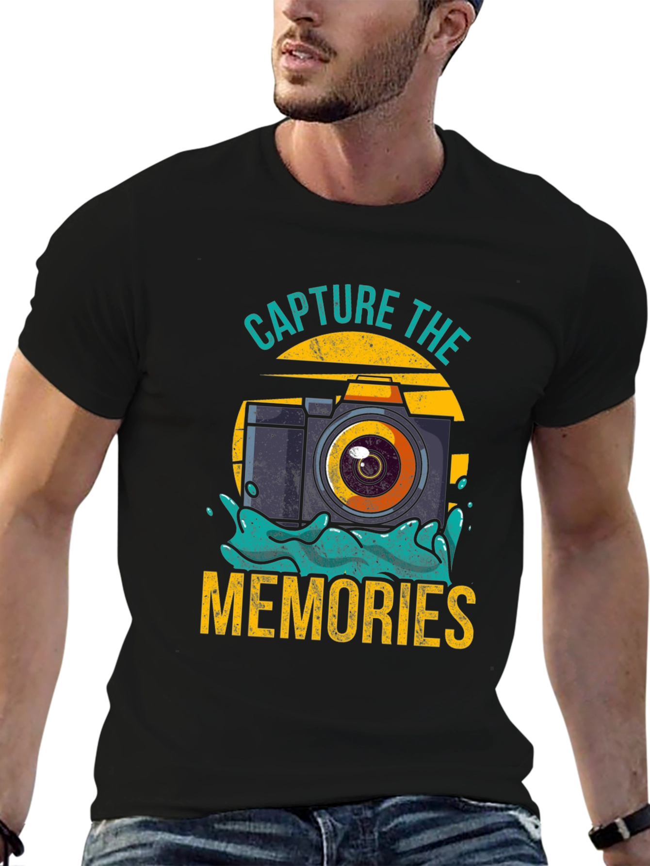 Camiseta Negra Captura los Recuerdos