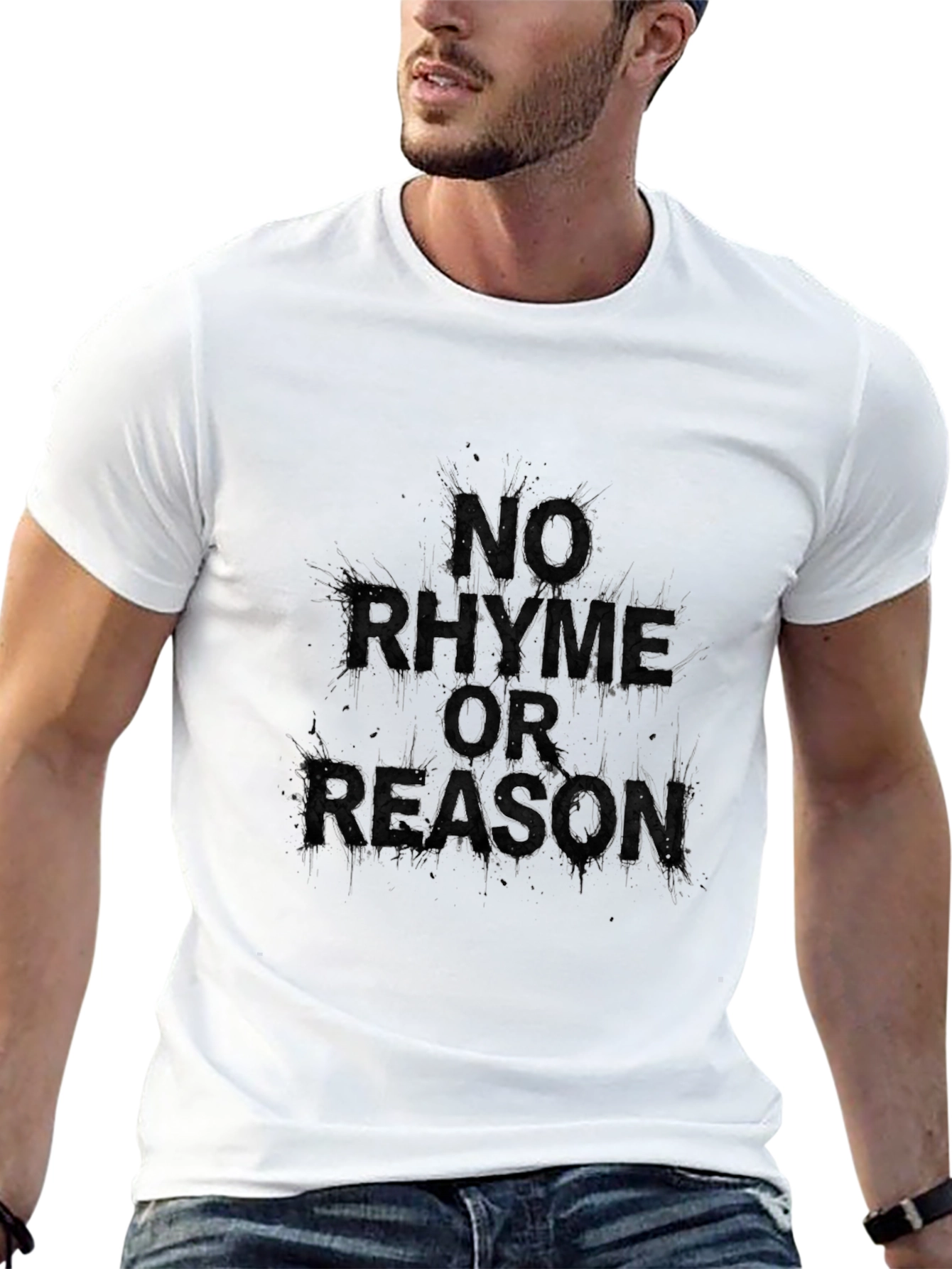 Camiseta Negra Sin Rima Ni Razón para Hombre