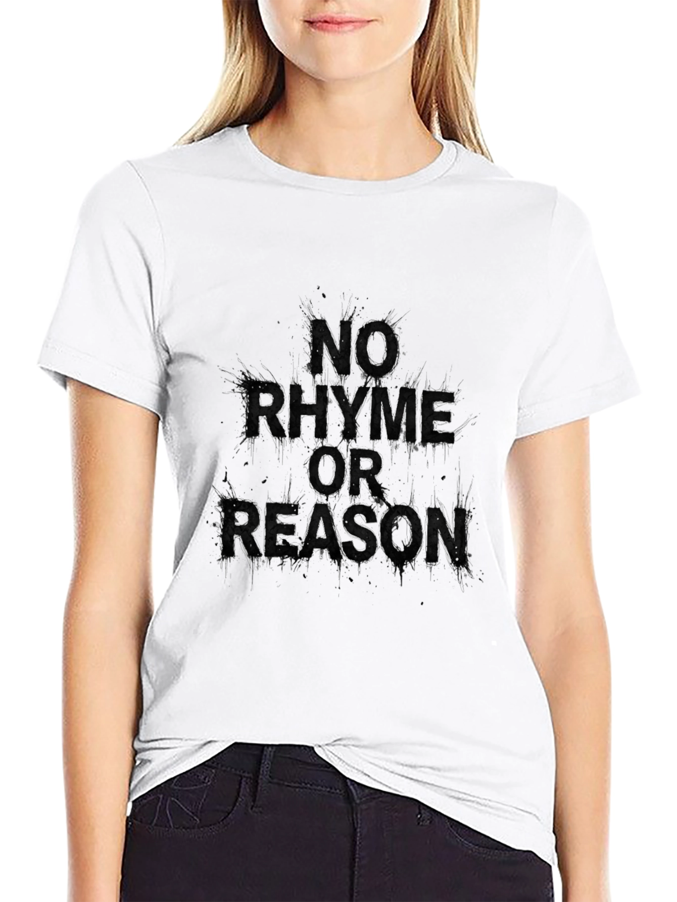 Camiseta Negra Sin Rima Ni Razón para Hombre