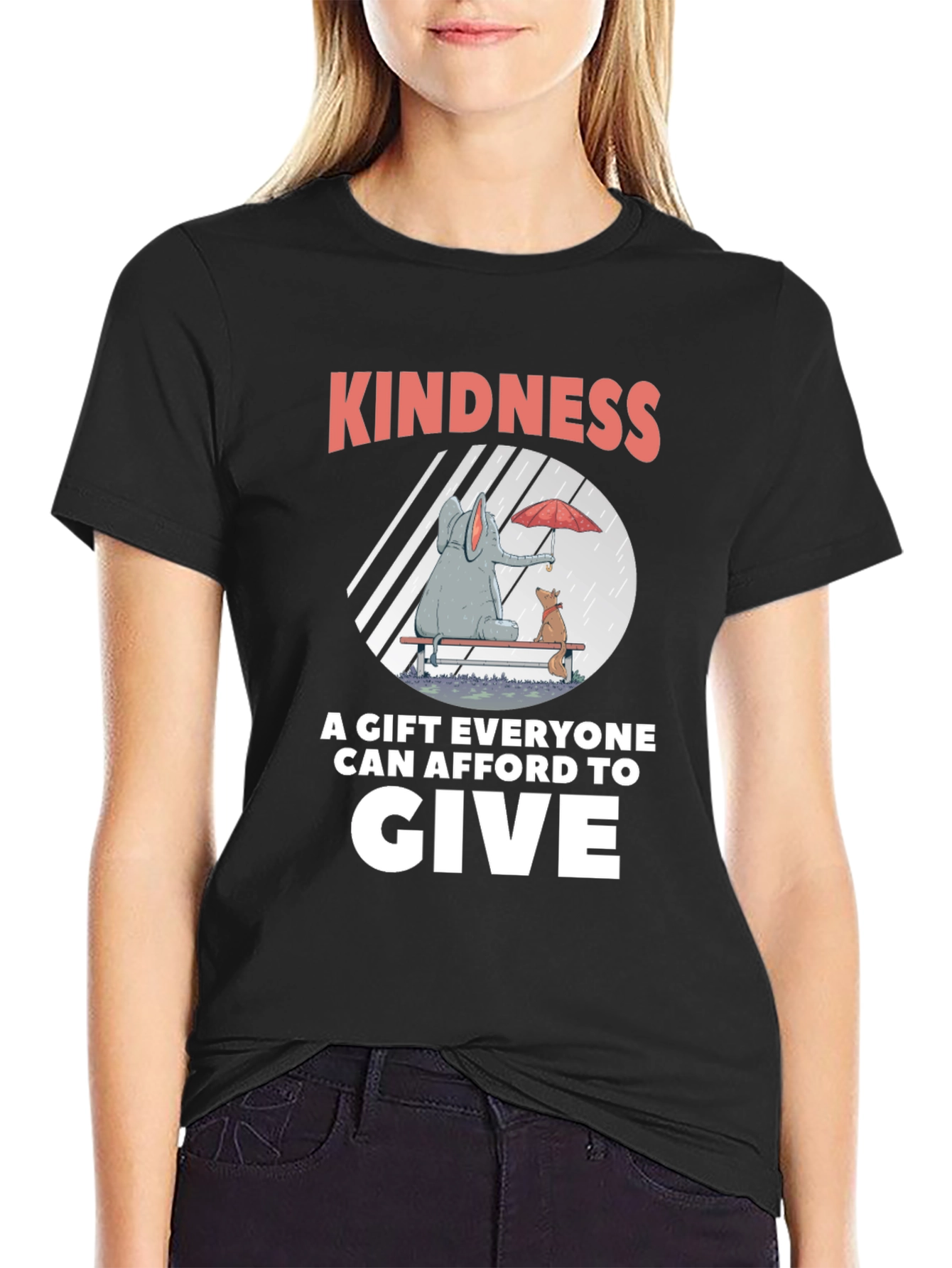 Camiseta Negra: Bondad un Regalo para Todos