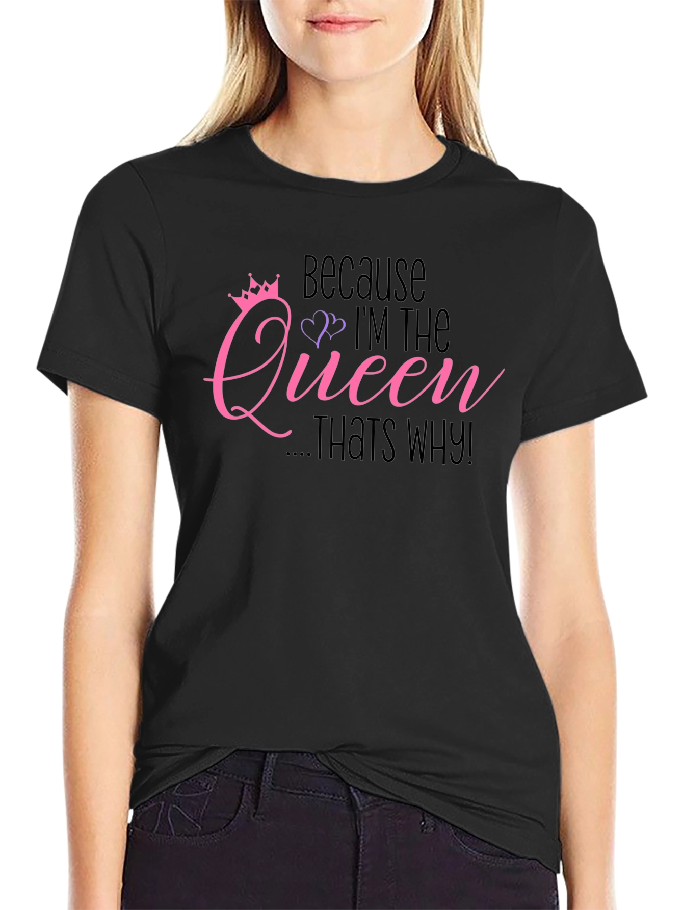 Camiseta Negra: Porque Soy la Reina