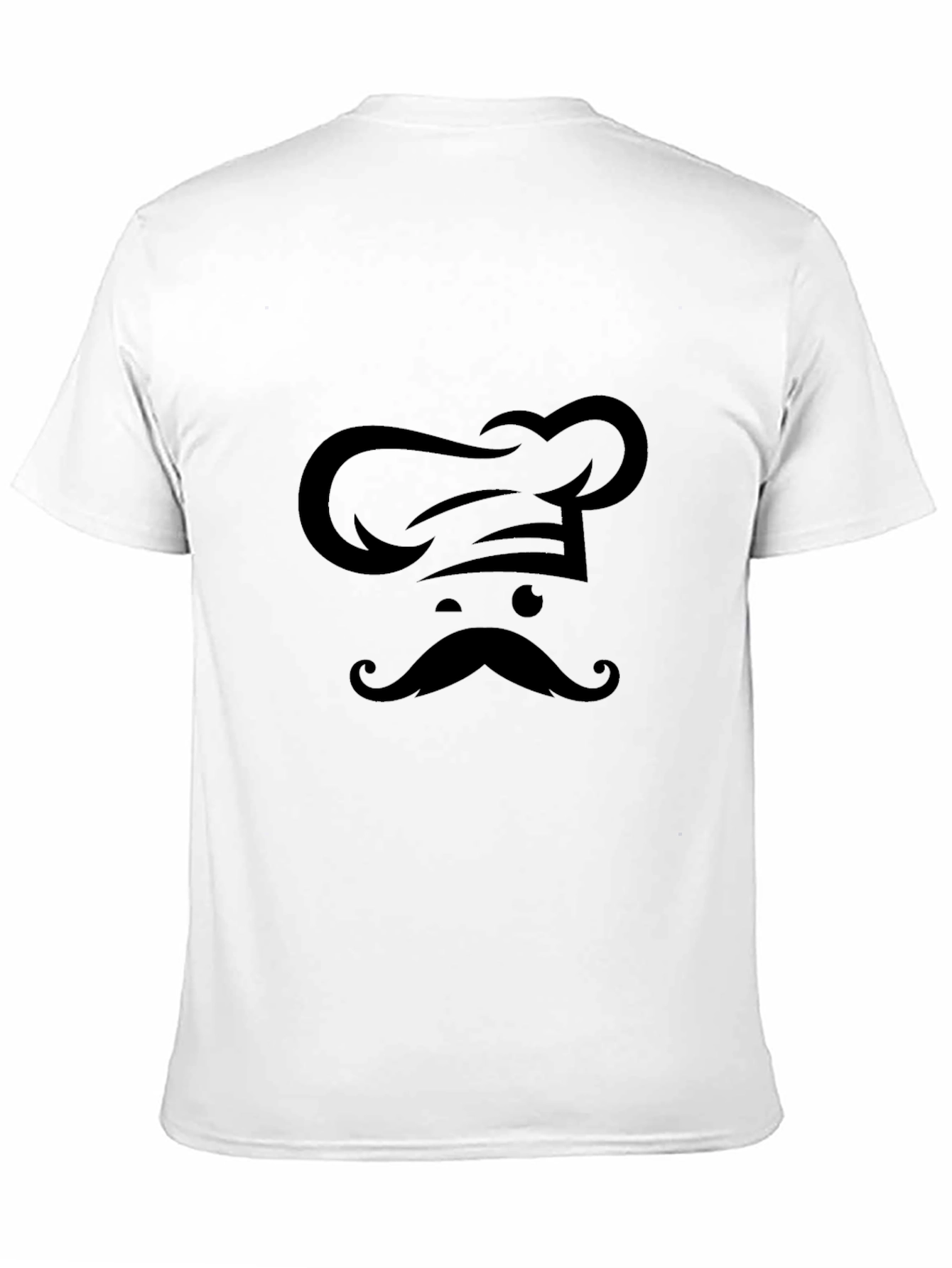 Camiseta Negra Chef Bigote Diseño Único