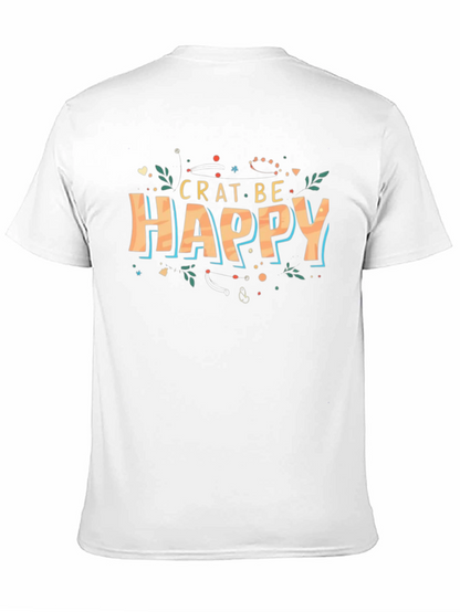 Camiseta Negra Crat Be Happy para Hombre