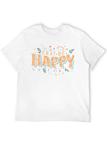 Camiseta Negra Crat Be Happy para Hombre