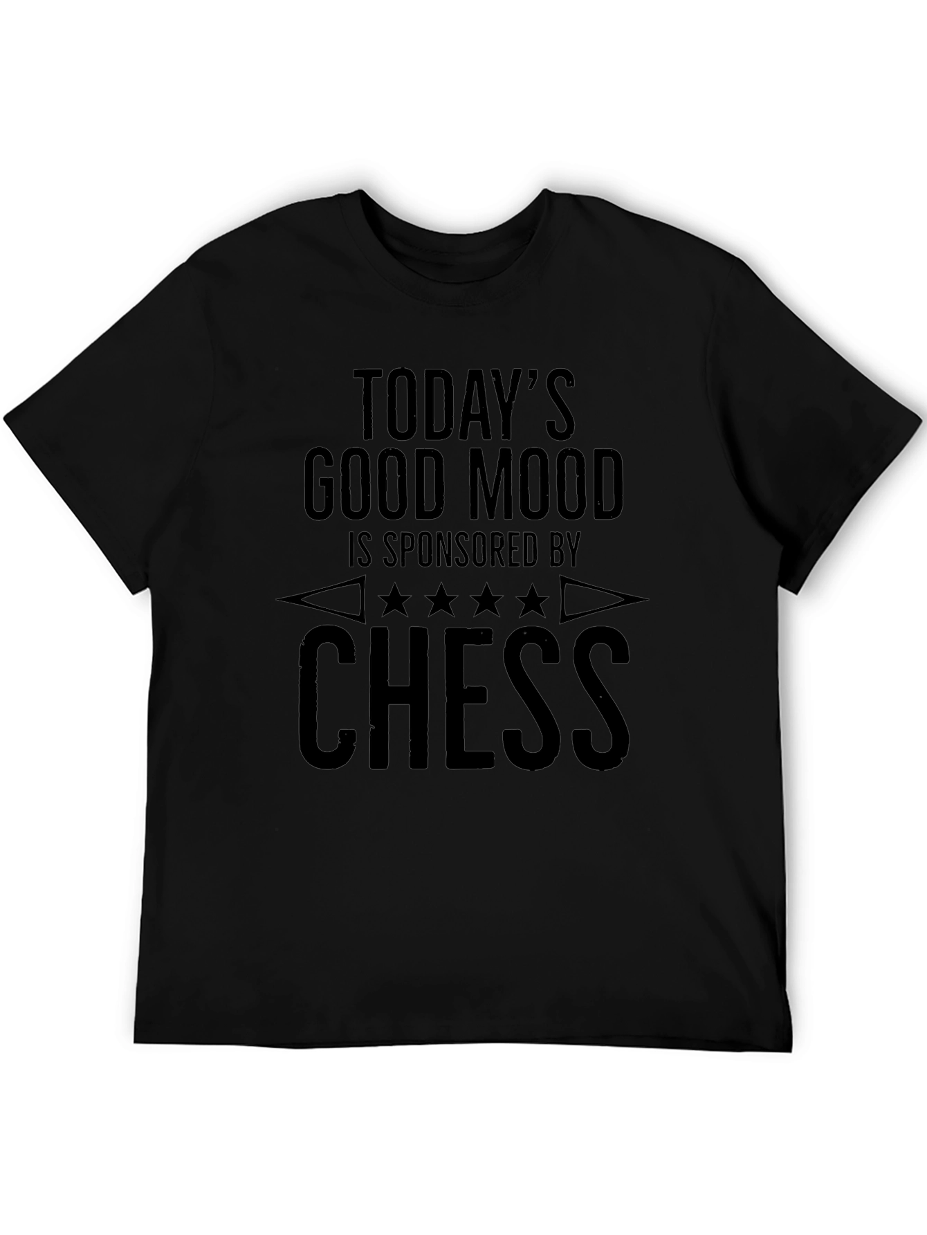 Camiseta Negra: Ajedrez y Buen Humor
