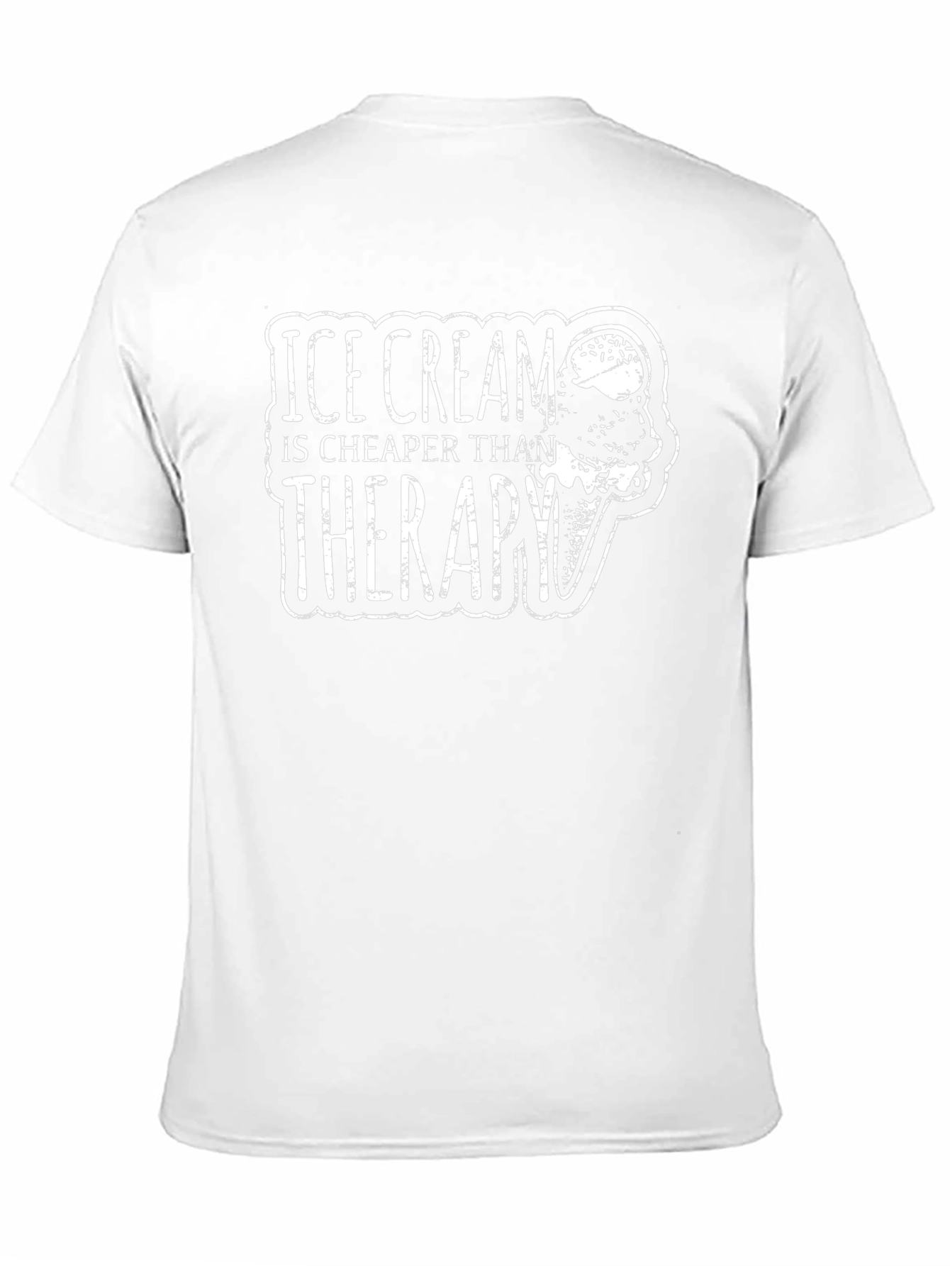 Camiseta Negra: Ice Cream is Cheaper Than Therapy