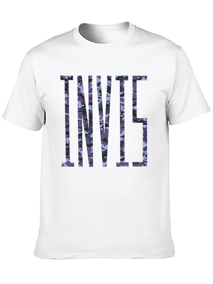 Camiseta Negra Estampada Camuflaje INVII5