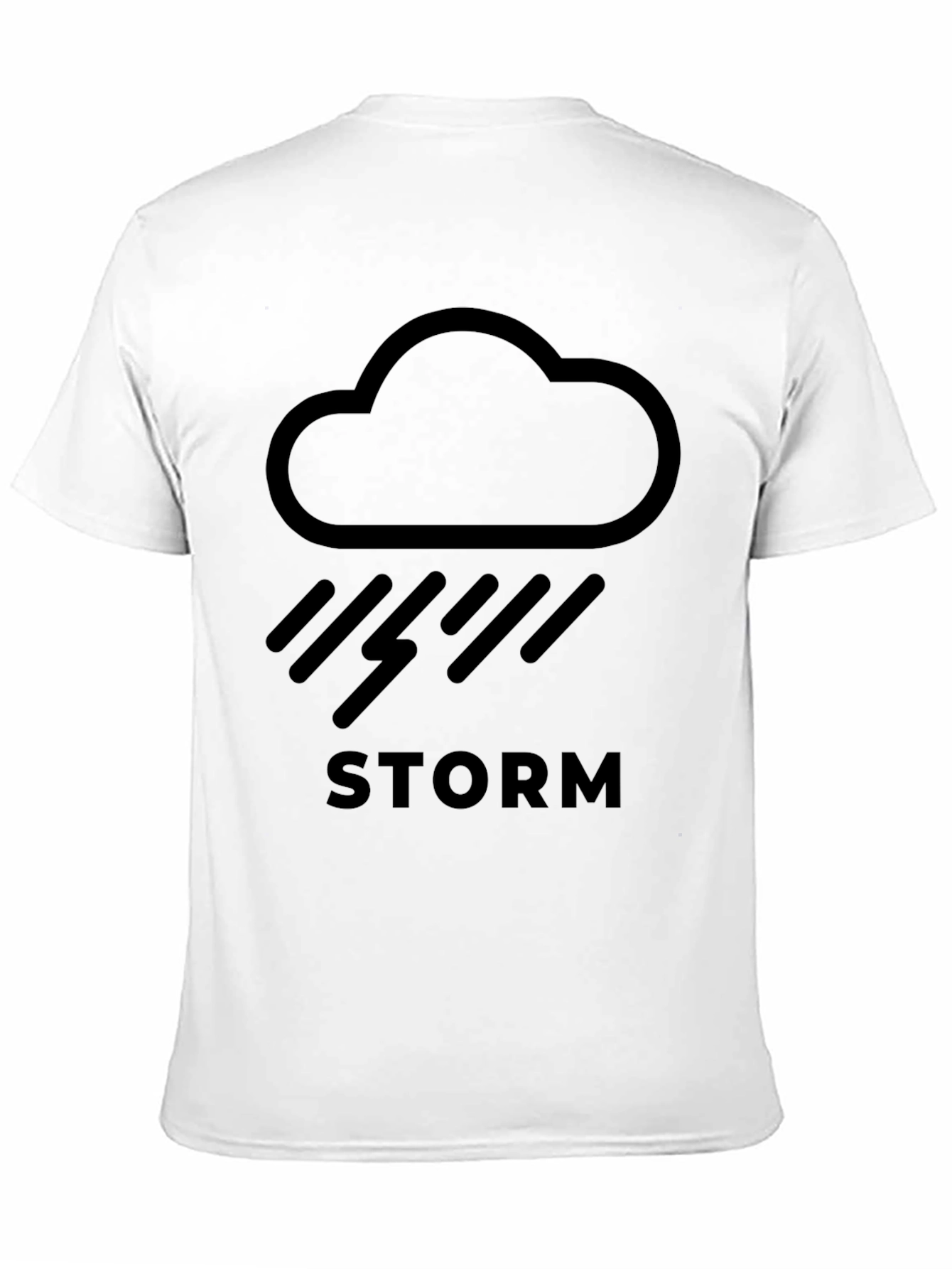 Camiseta Negra Tormenta - Diseño Moderno y Cómoda